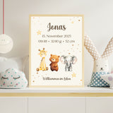 Personalisierbares Geburtsbild Jonas