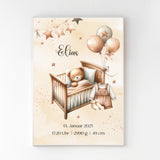 Personalisierbares Geburtsbild Elias