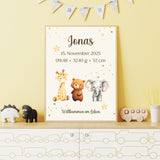 Personalisierbares Geburtsbild Jonas