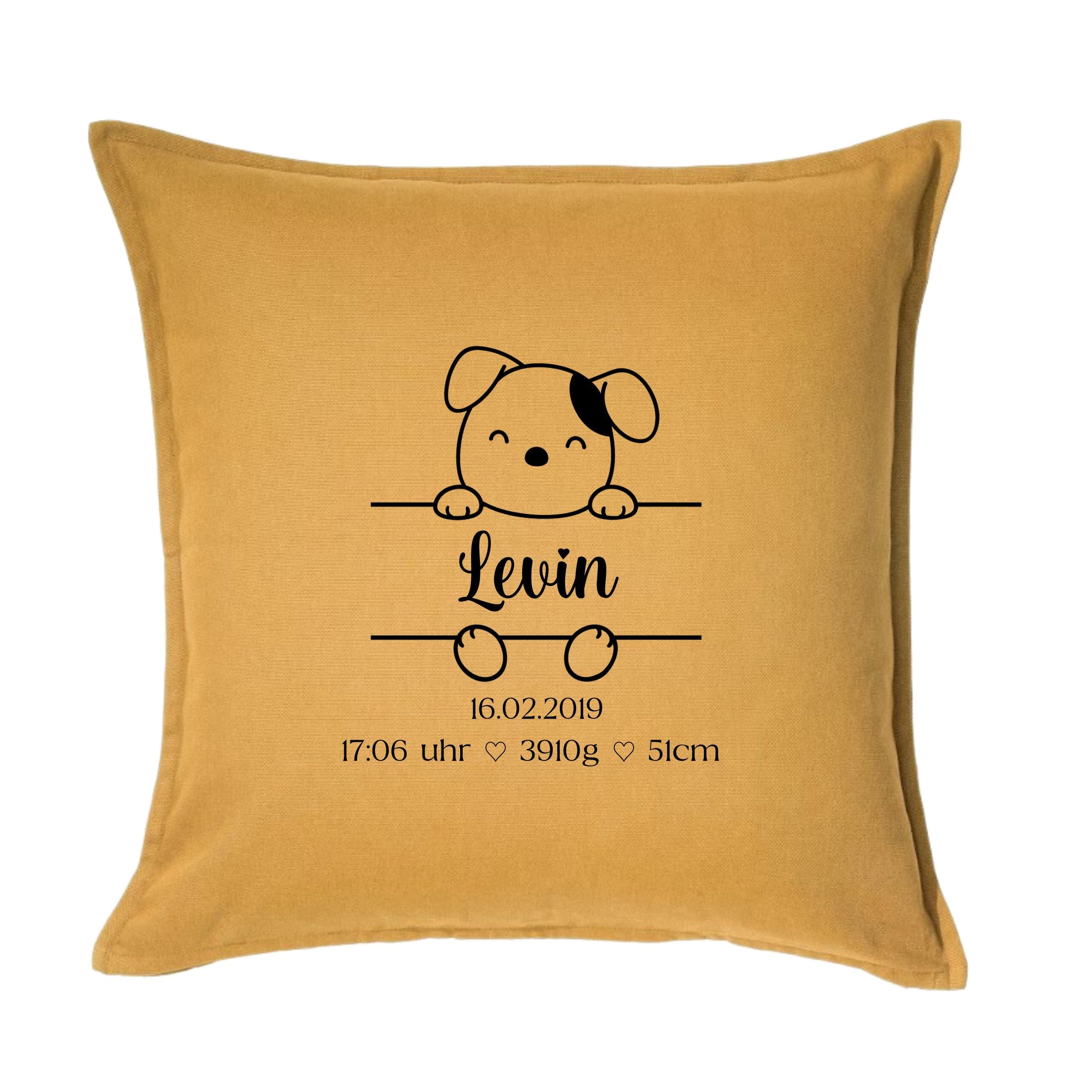 Produktbild von Personalisiertes Hundekissen - Handgefertigt Mit Stickerei In 5 Farben