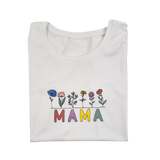 T-Shirt Mama + Wild Blumen Bestickung