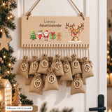 Adventskalender personalisiert mit Name | Holz & Jute zum Befüllen