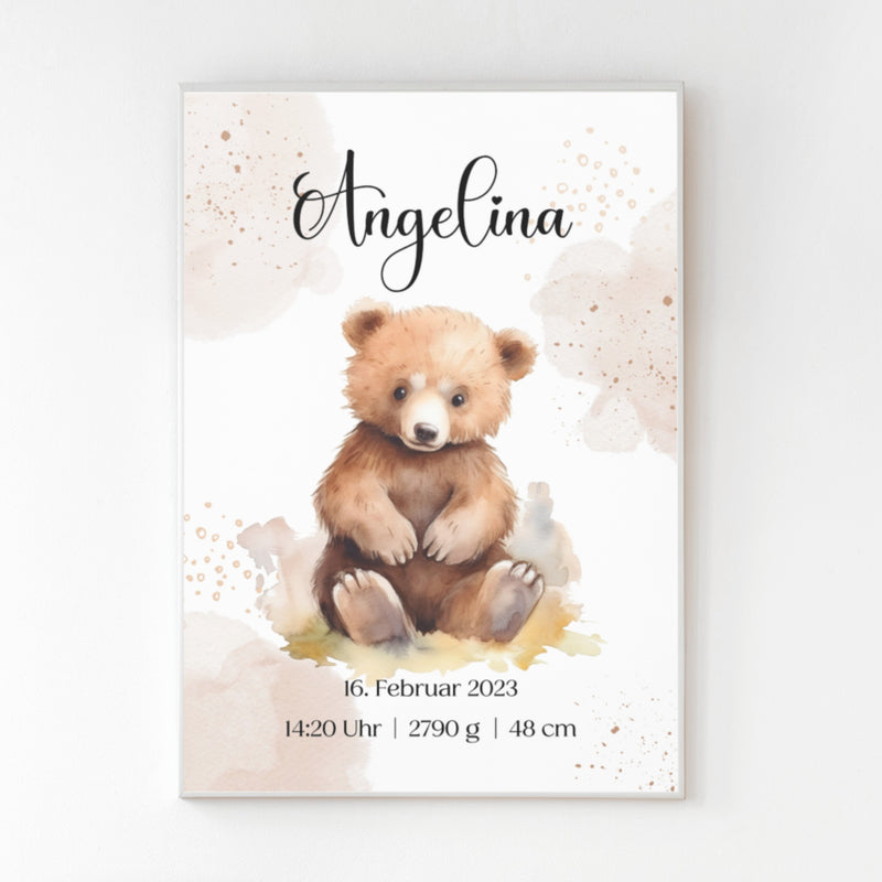 Personalisierbares Geburtsbild Angelina