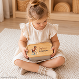 Personalisierte Brotdose mit Namen & Wunschtier – Edelstahl mit Bambusdeckel 700ml