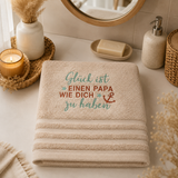 Handtuch Glück ist einen Papa....