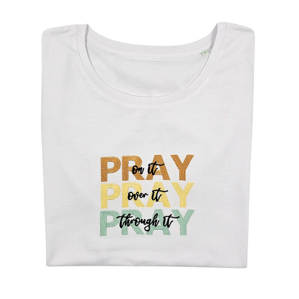 Damen T-Shirt Pray...