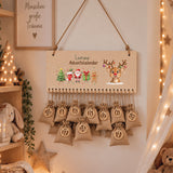 Adventskalender personalisiert mit Name | Holz & Jute zum Befüllen
